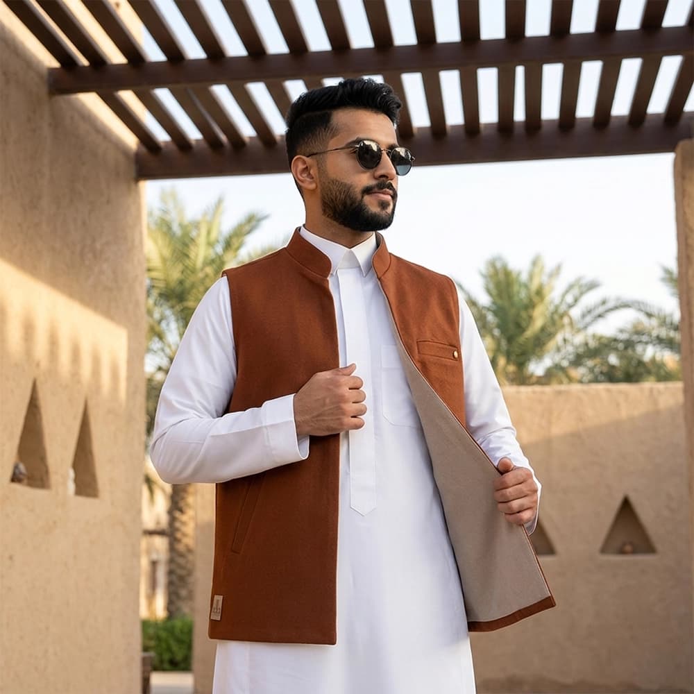 سديرية ياقة جيب علوي